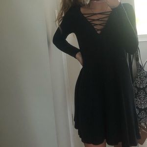 Black long sleeve American eagle dress
